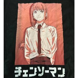 CHAINSAW MAN Makima Graphic Tee NEW Anime Black Short Sleeve Size L